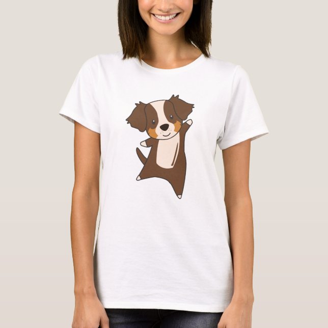 Australian shepherd Hund Djur älskare T Shirt (Framsida)