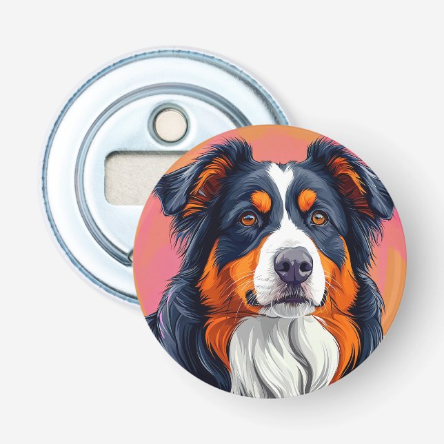 Australian Shepherd hund Flasköppnare (Framsidan)