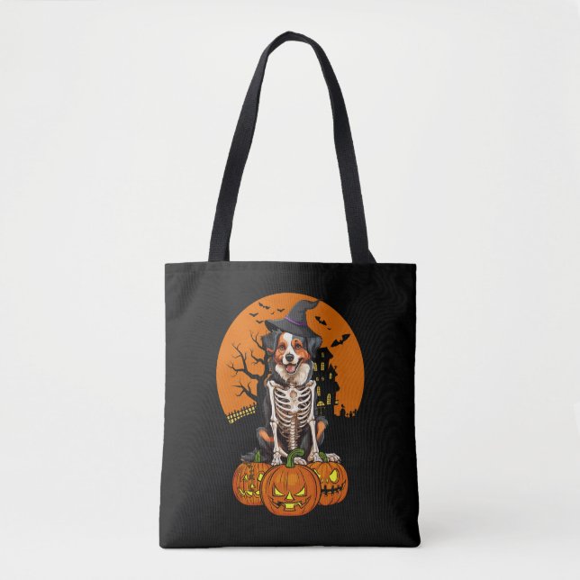 Australian shepherd Hund Halloween Tygkasse (Framsida)