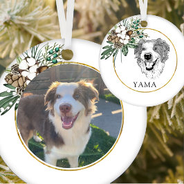 Australian shepherd Hund Hand Teckning Personlig Julgransprydnad Keramik