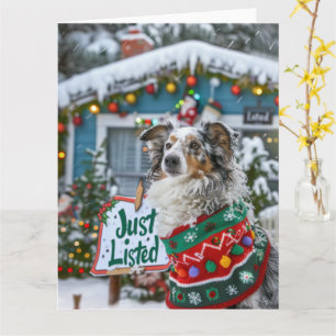 Australian shepherd Hund - helgjul Kort