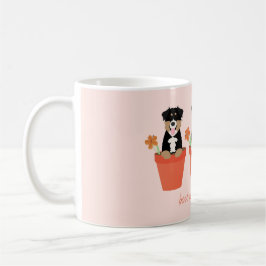 Australian shepherd Hund i blomkruka Kaffemugg