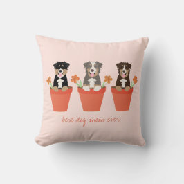 Australian shepherd Hund i blomkruka Kudde