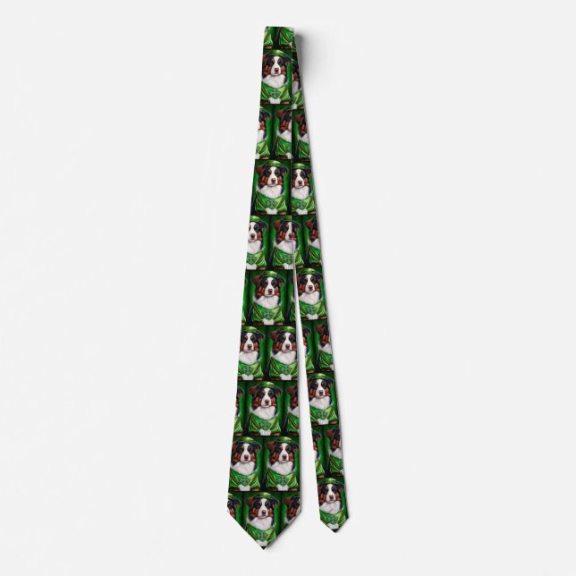 Australian shepherd hund i St. Patrick Dress Slips (Framsida)