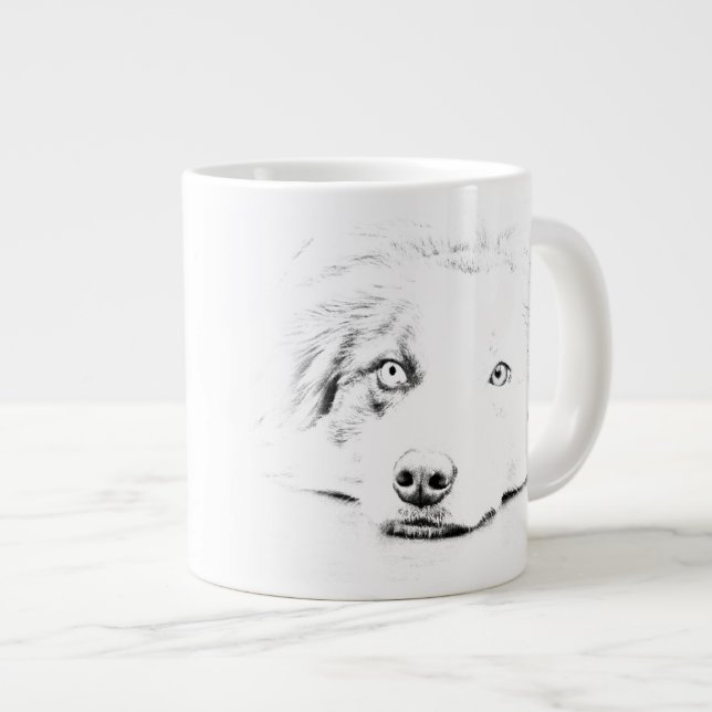 Australian shepherd hund jumbo mugg (Framsida höger)