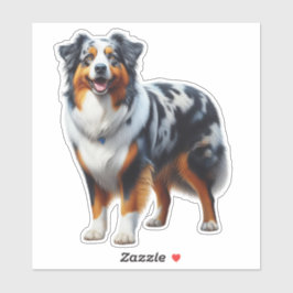 Australian shepherd Hund Klistermärken
