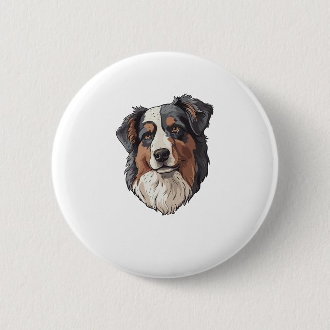 Australian shepherd Hund Knapp (Framsida)