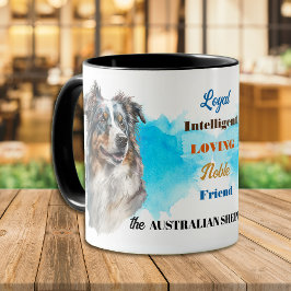 Australian shepherd Hund Loyal Friend Mugg
