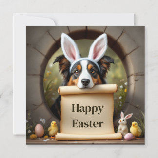 Australian shepherd hund och budskapet julkort