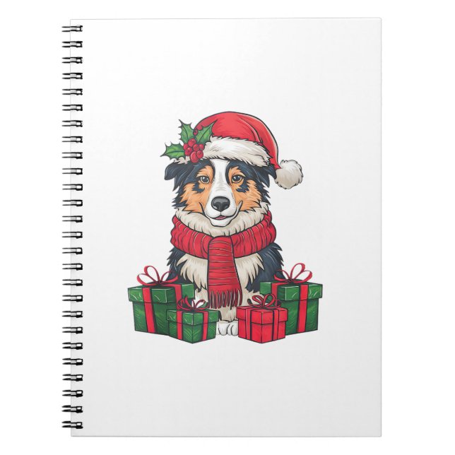 Australian shepherd Hund, Party Helgdag Anteckningsbok (Framsidan)