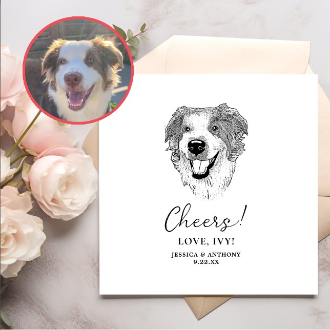 Australian shepherd Hund Personlig Cheers Pappersservett (Skapare uppladdad)