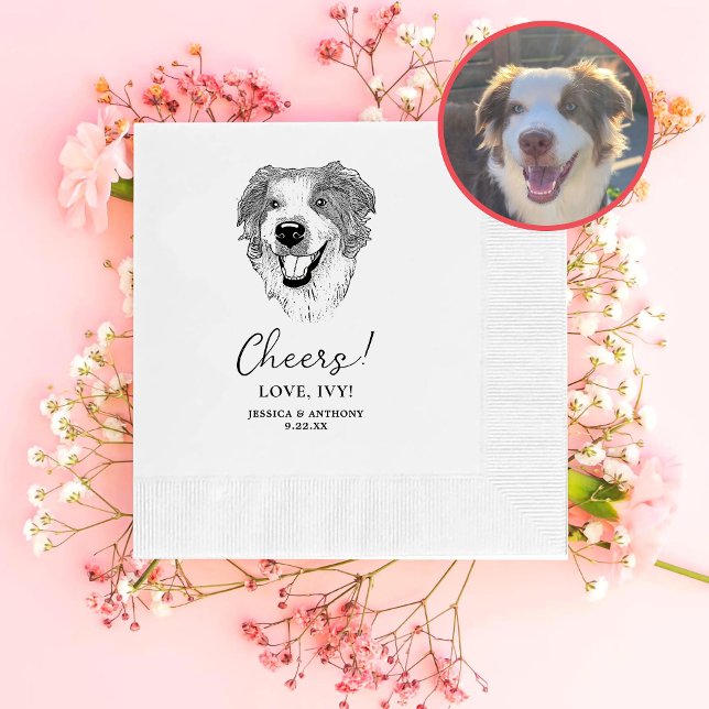 Australian shepherd Hund Personlig Cheers Pappersservett (Skapare uppladdad)