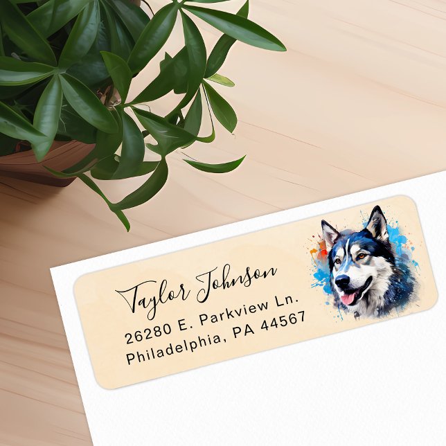 Australian Shepherd Hund Returadress Etikett (Skapare uppladdad)