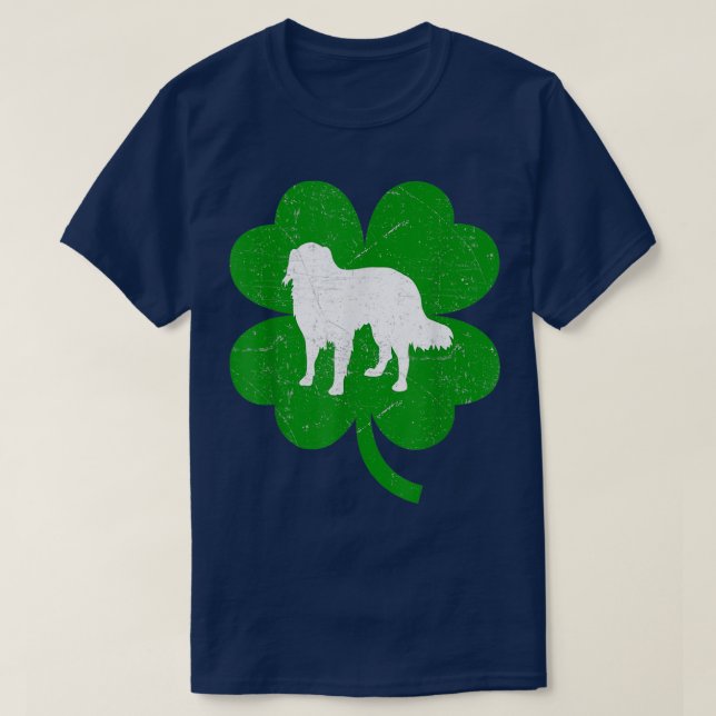 Australian shepherd Hund Shamrock St patrick's day T Shirt (Design framsida)