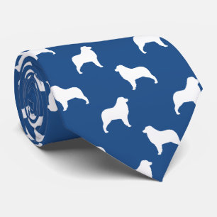 Australian shepherd Hund Silhouettes Mönster Blue Slips