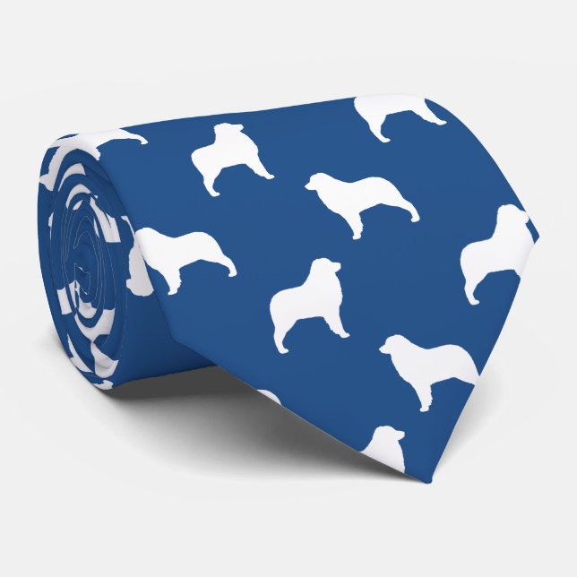 Australian shepherd Hund Silhouettes Mönster Blue Slips (Rullad)