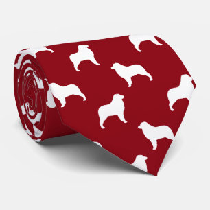 Australian shepherd Hund Silhouettes Mönster Red Slips