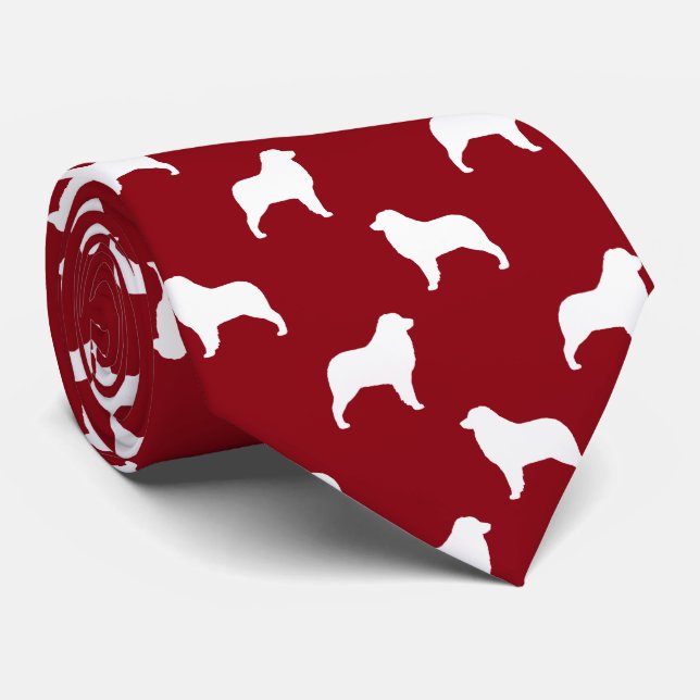 Australian shepherd Hund Silhouettes Mönster Red Slips (Rullad)