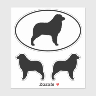 Australian shepherd Hund Silhouettes Vinyl Sticker Klistermärken