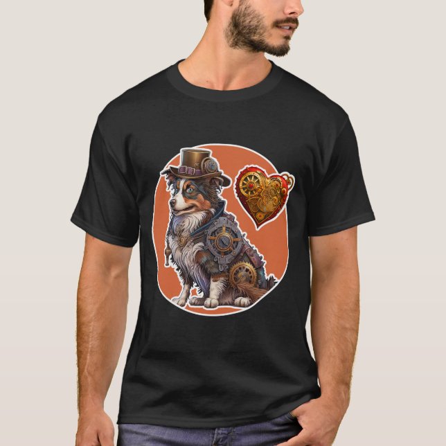 Australian shepherd Hund T-Shirt (Framsida)