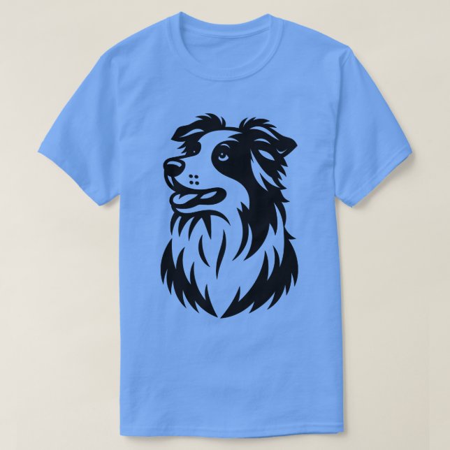 Australian shepherd Hund T Shirt (Design framsida)