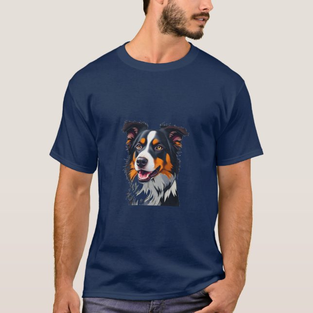 Australian shepherd hund t shirt (Framsida)