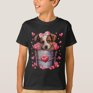 Australian Shepherd Hund Valentines Valp Kärlek Ly T Shirt