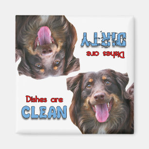Australian shepherd Hundälskare Dishwasher Magnet