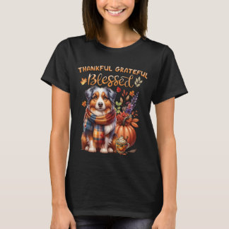 Australian Shepherd Hundälskare Höstpumpa T Shirt