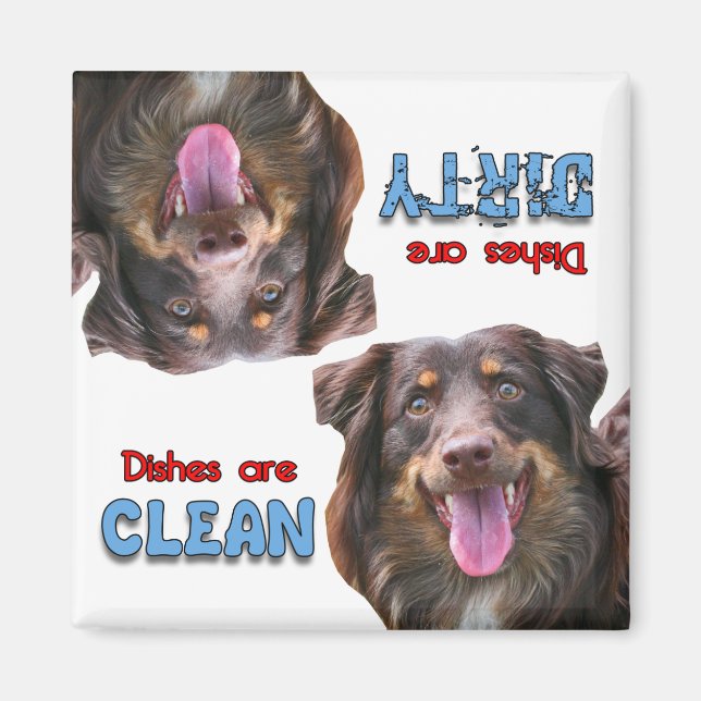 Australian shepherd Hundälskares Dishwasher Magnet (Framsidan)