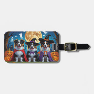 Australian shepherd Hundar Pumpkin Halloween Funny Bagagebricka