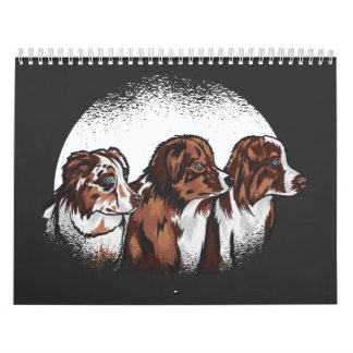 Australian shepherd hundar T-Shirt Kalender