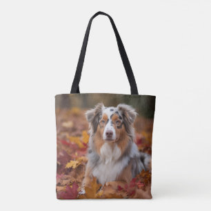 Australian shepherd i Höst löv Fall Inspire Tygkasse