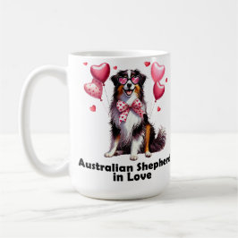 AUSTRALIAN SHEPHERD i KÄRLEK Kaffemugg
