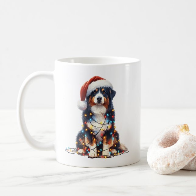 Australian shepherd inslagna i julljus kaffemugg (Med munk)