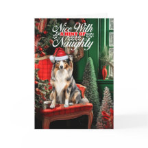 Australian shepherd jul Hund Naughty eller Nice