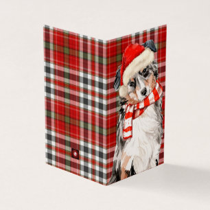 Australian shepherd jul Hund Play Helgdag Kort
