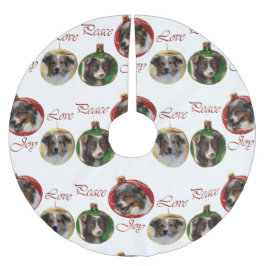 Australian shepherd jul julgransmatta borstad polyester