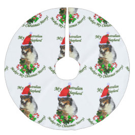 Australian shepherd jul julgransmatta borstad polyester