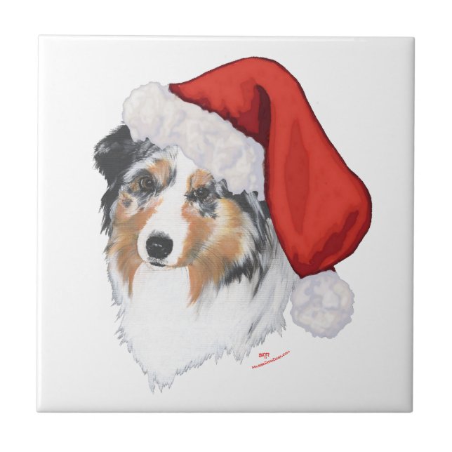 Australian Shepherd jul Kakelplatta (Framsidan)