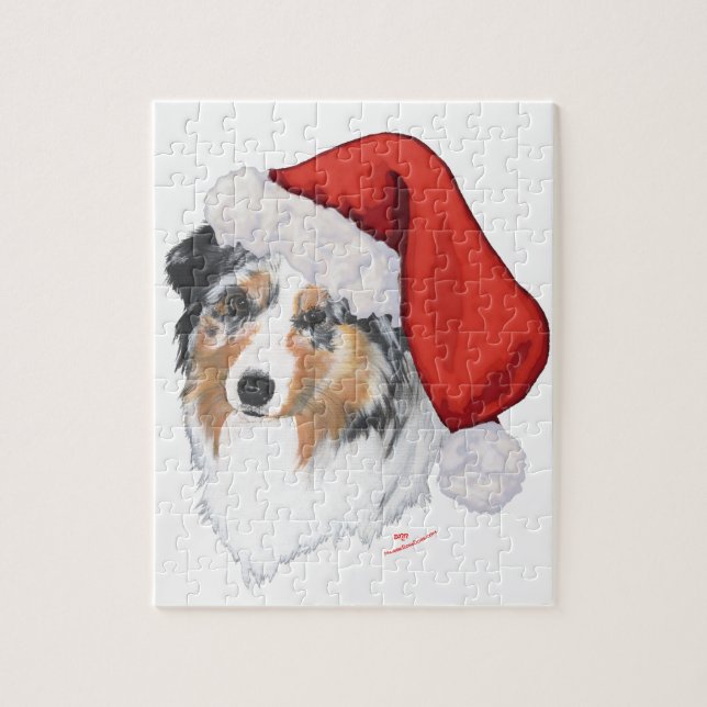 Australian Shepherd jul Pussel (Vertikal)