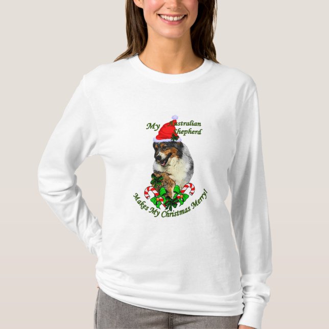 Australian shepherd jul t shirt (Framsida)