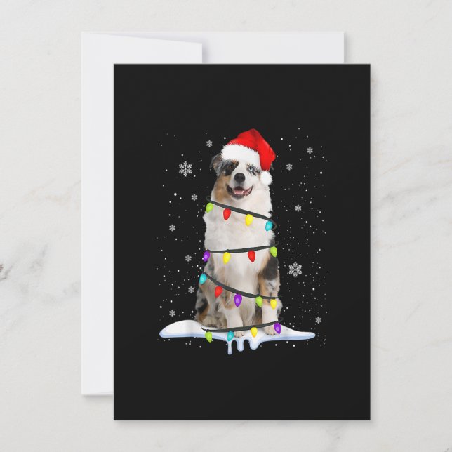 Australian shepherd Julgran Light Aussie Xm Inbjudningar (Framsida)