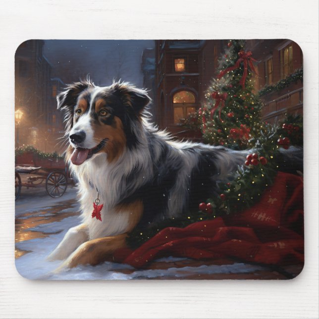 Australian Shepherd Julhögtidssäsong Musmatta (Framsidan)