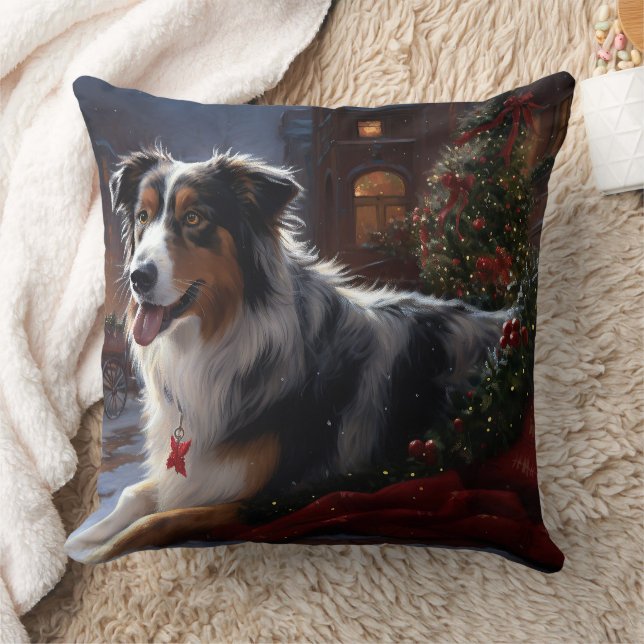 Australian shepherd julsäsong kudde (Filt)