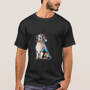 Australian shepherd Jultomten Hat Merry Christma T Shirt