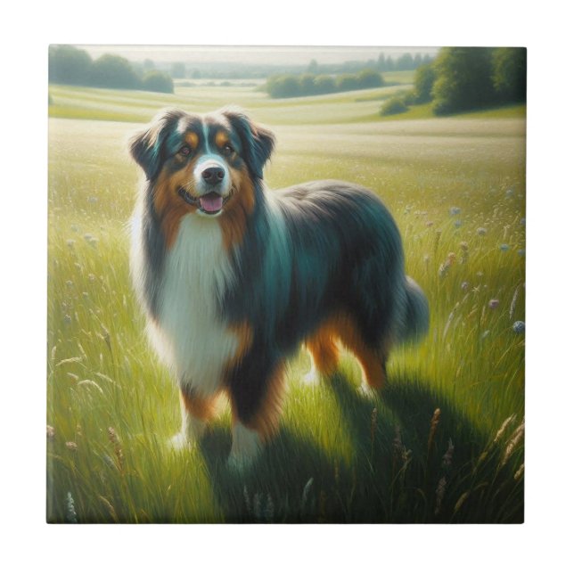 Australian Shepherd Kakelplatta (Framsidan)
