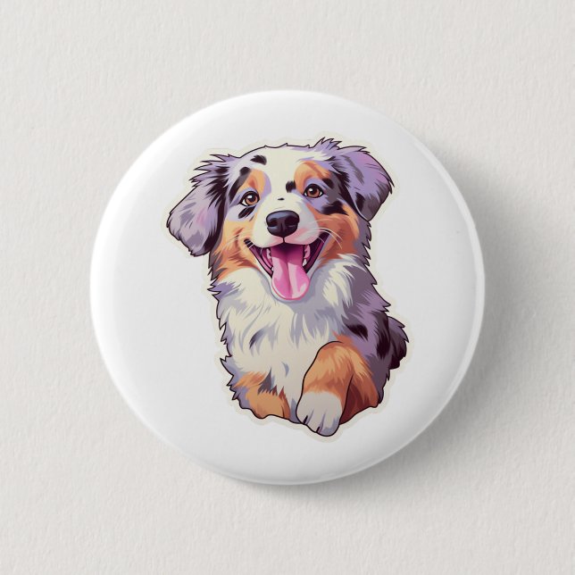 Australian shepherd knapp (Framsida)