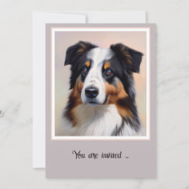 Australian Shepherd Kopf -  Inbjudningar