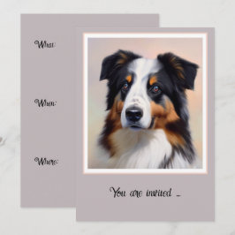 Australian Shepherd Kopf - Inbjudningar